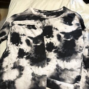 Sanctuary Black and White Tie-Dye Pajama Top